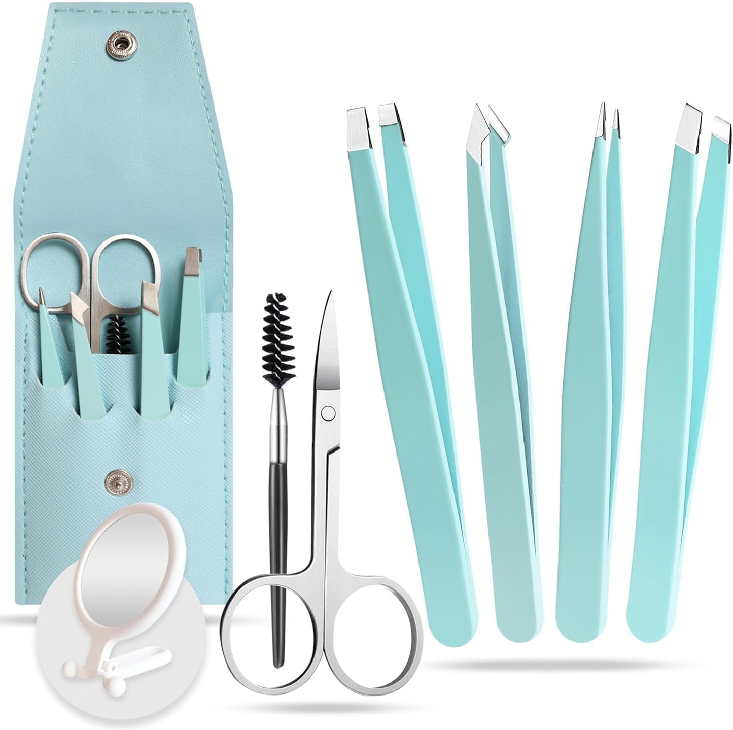 KS LUX - SET PINZAS DE DEPILAR + ESPEJO