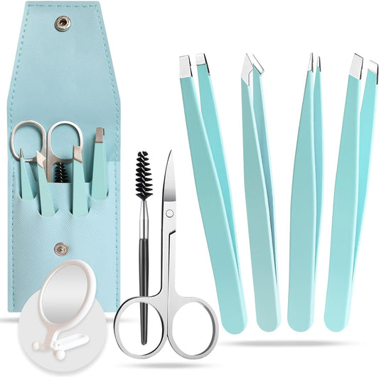 KS LUX - SET PINZAS DE DEPILAR + ESPEJO