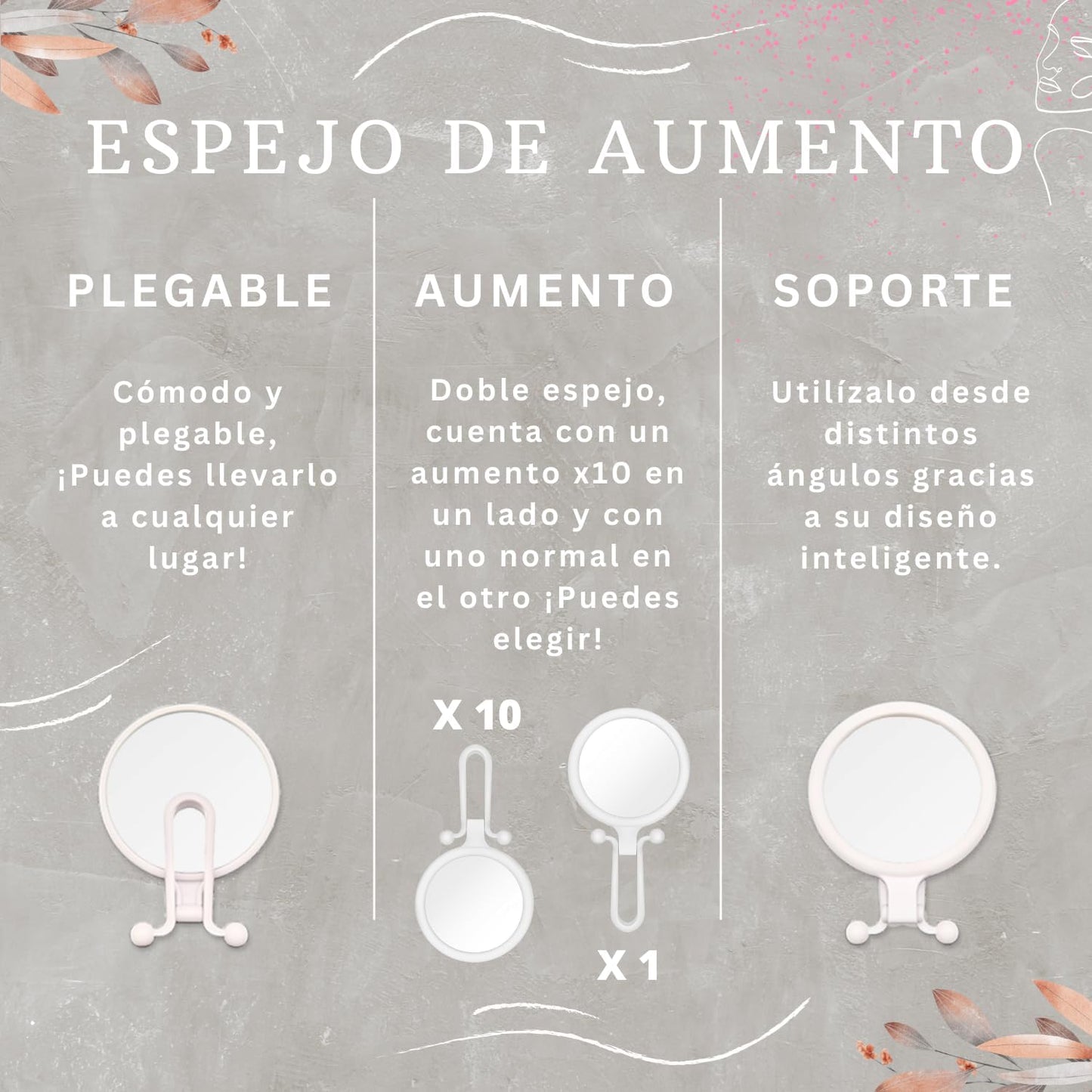 KS LUX - SET PINZAS DE DEPILAR + ESPEJO