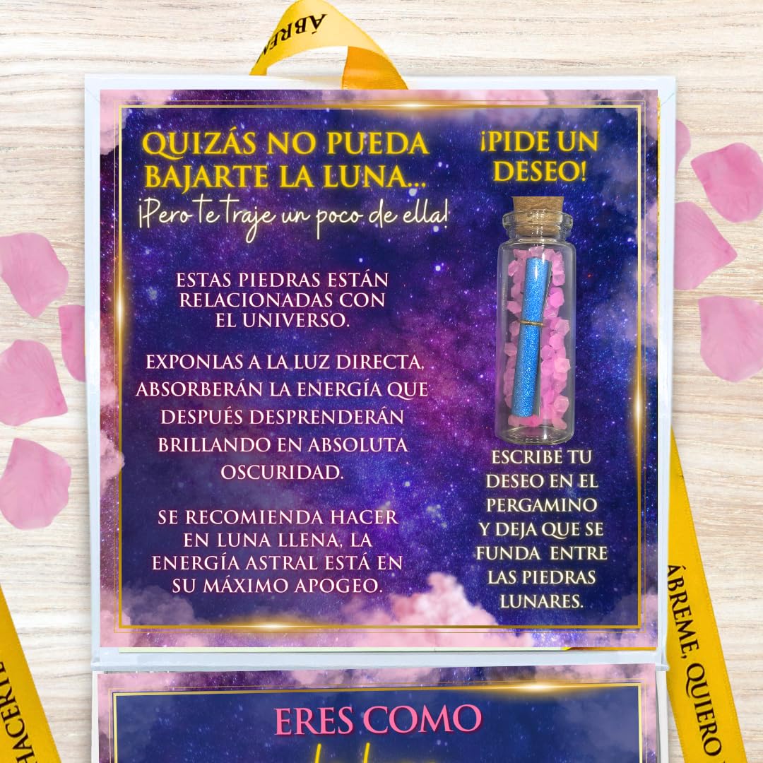 Colgante Plata de Ley 925 Luna con Piedra Ópalo Incrustada y Bote Deseos