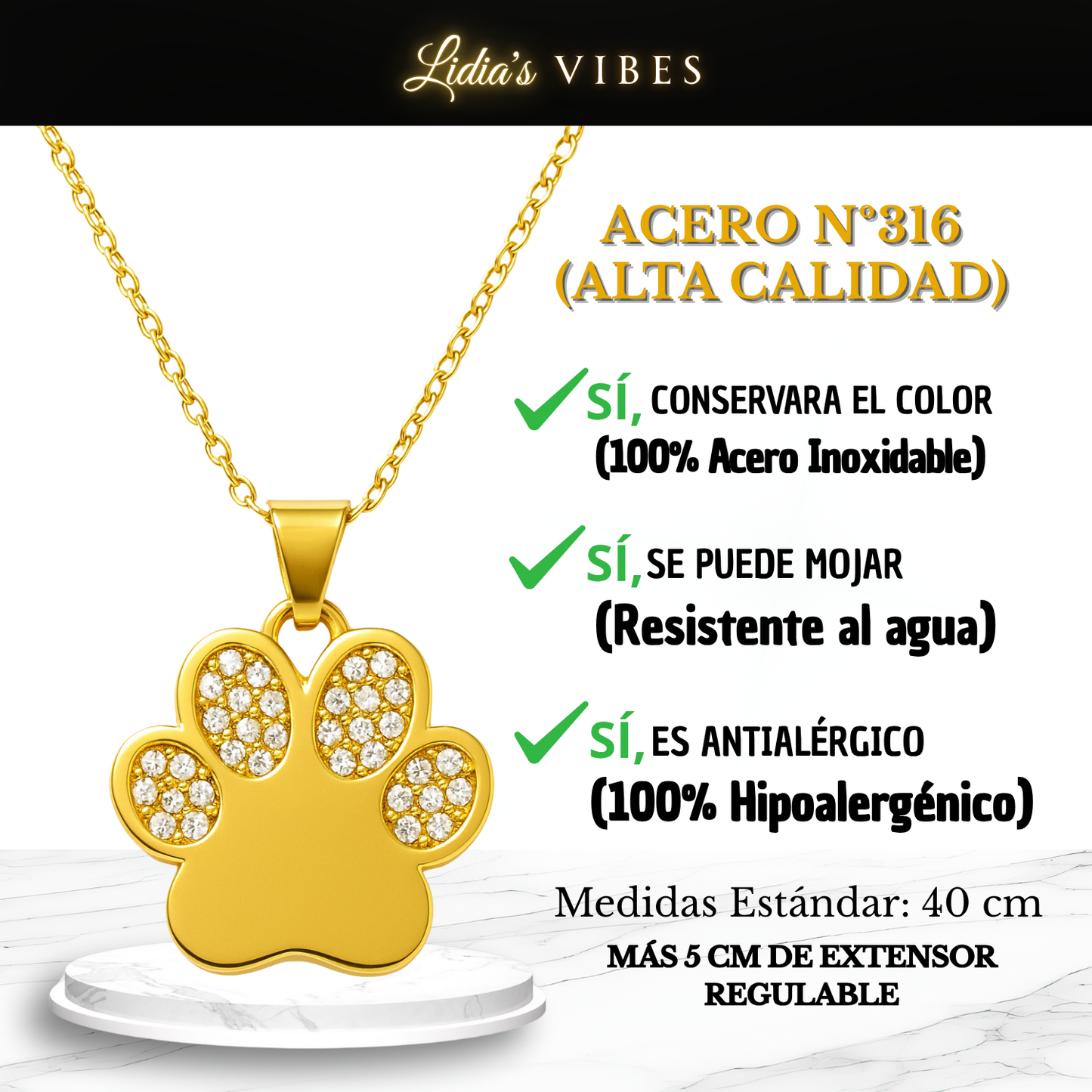 Colgante Huella Inicial Perro