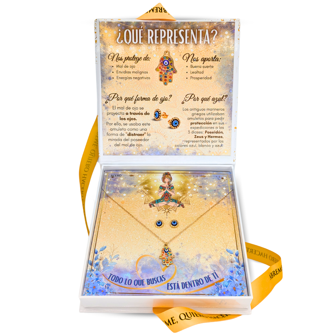 Cofre Regalo Mano Fatima y Ojo Turco
