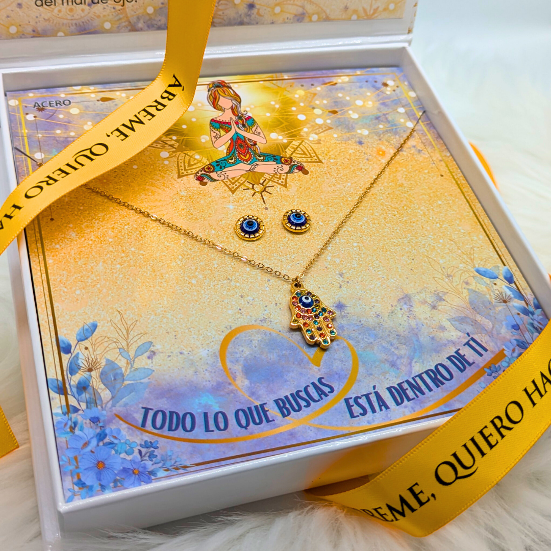 Cofre Regalo Mano Fatima y Ojo Turco